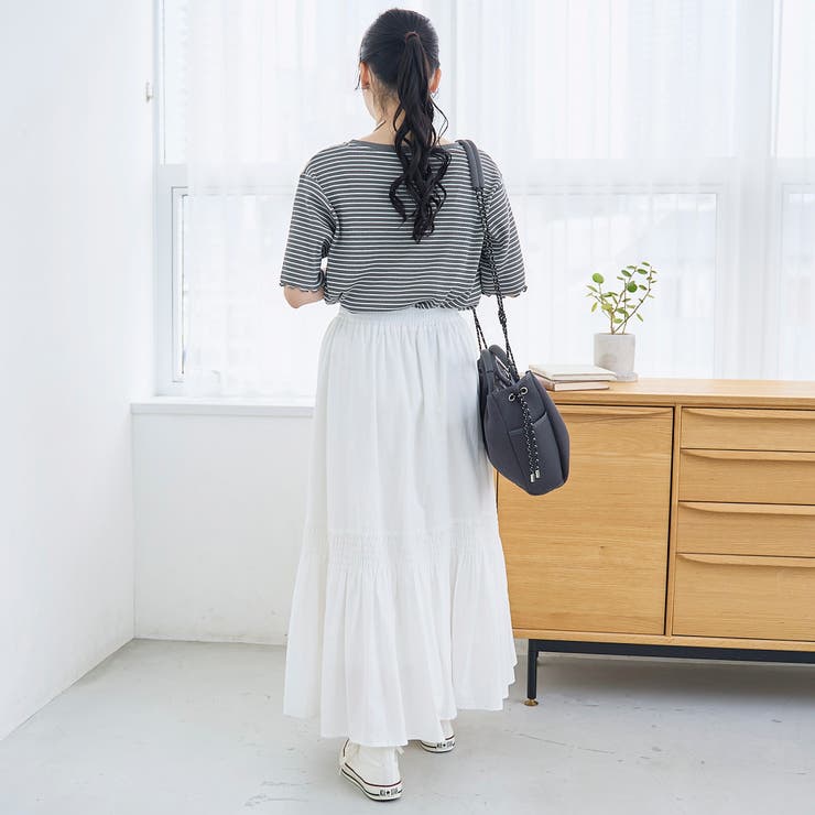 メロークルーネック リブ半袖ゆるTシャツ | coen【women】 | 詳細画像19 