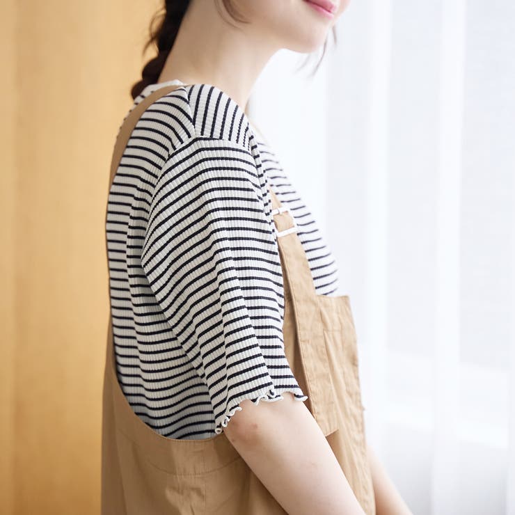 メロークルーネック リブ半袖ゆるTシャツ | coen【women】 | 詳細画像6 