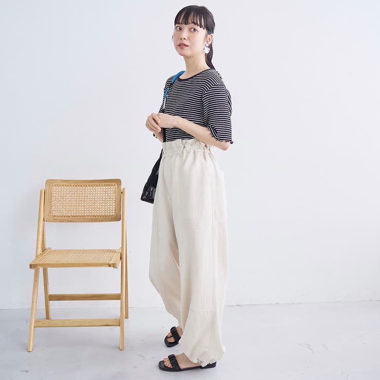 メロークルーネック リブ半袖ゆるTシャツ | coen【women】 | 詳細画像7 