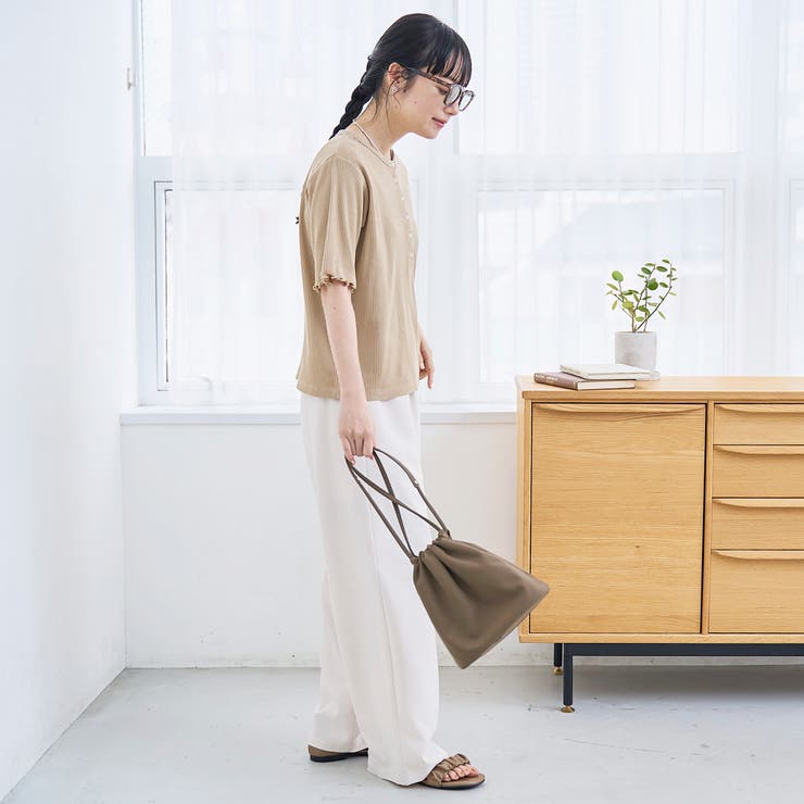メローヘンリーネック リブ半袖ゆるTシャツ | coen【women】 | 詳細画像10 