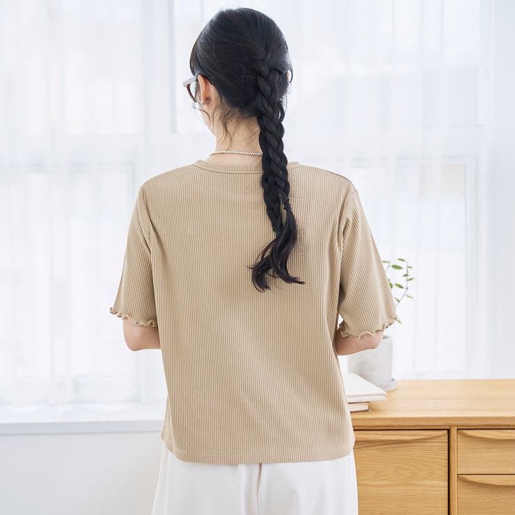 メローヘンリーネック リブ半袖ゆるTシャツ | coen【women】 | 詳細画像13 