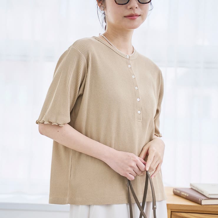 メローヘンリーネック リブ半袖ゆるTシャツ | coen【women】 | 詳細画像14 