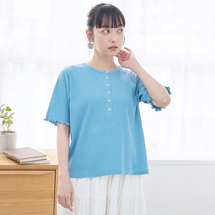 メローヘンリーネック リブ半袖ゆるTシャツ | coen【women】 | 詳細画像18 