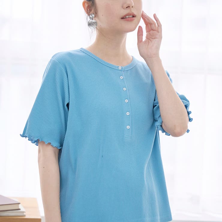 メローヘンリーネック リブ半袖ゆるTシャツ | coen【women】 | 詳細画像20 