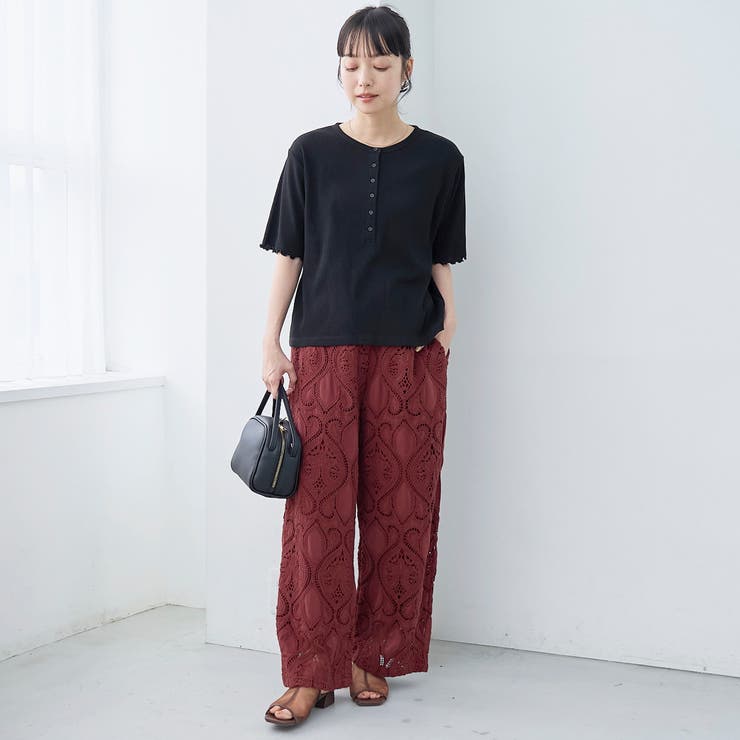 メローヘンリーネック リブ半袖ゆるTシャツ | coen【women】 | 詳細画像3 