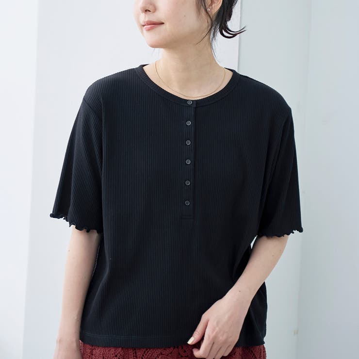 メローヘンリーネック リブ半袖ゆるTシャツ | coen【women】 | 詳細画像7 