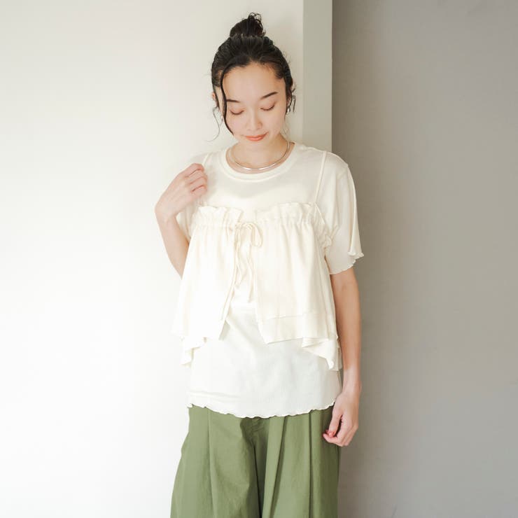 【セットアイテム】配色リブキャミソールセットTシャツ | coen【women】 | 詳細画像2 