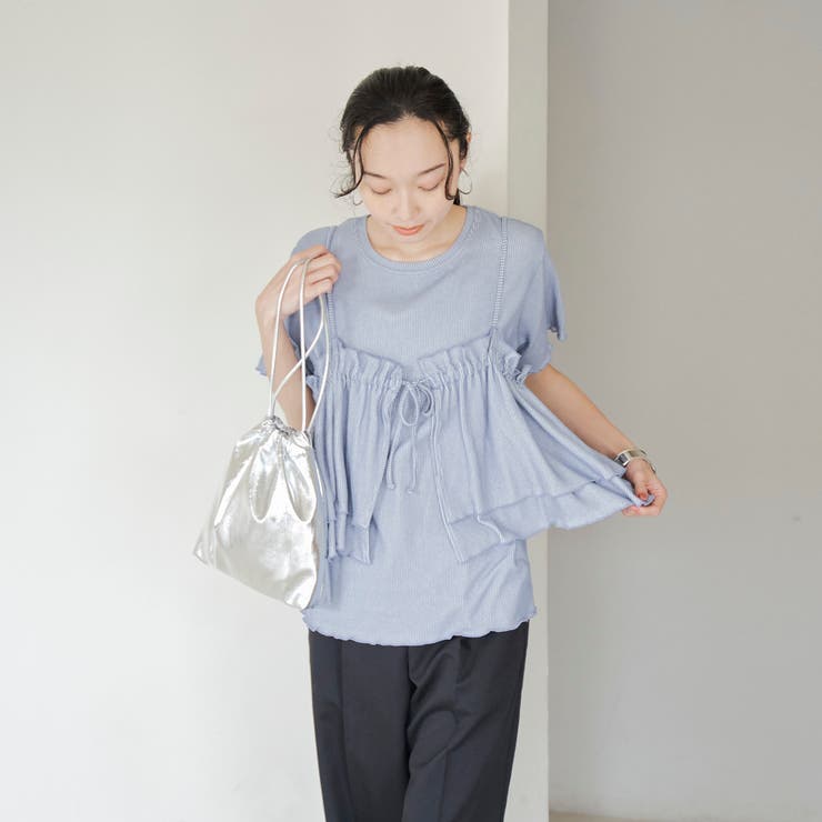 【セットアイテム】配色リブキャミソールセットTシャツ | coen【women】 | 詳細画像24 