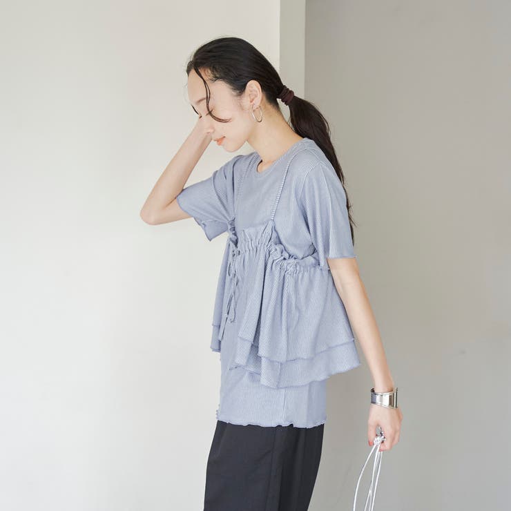 【セットアイテム】配色リブキャミソールセットTシャツ | coen【women】 | 詳細画像25 