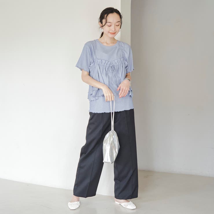 【セットアイテム】配色リブキャミソールセットTシャツ | coen【women】 | 詳細画像27 