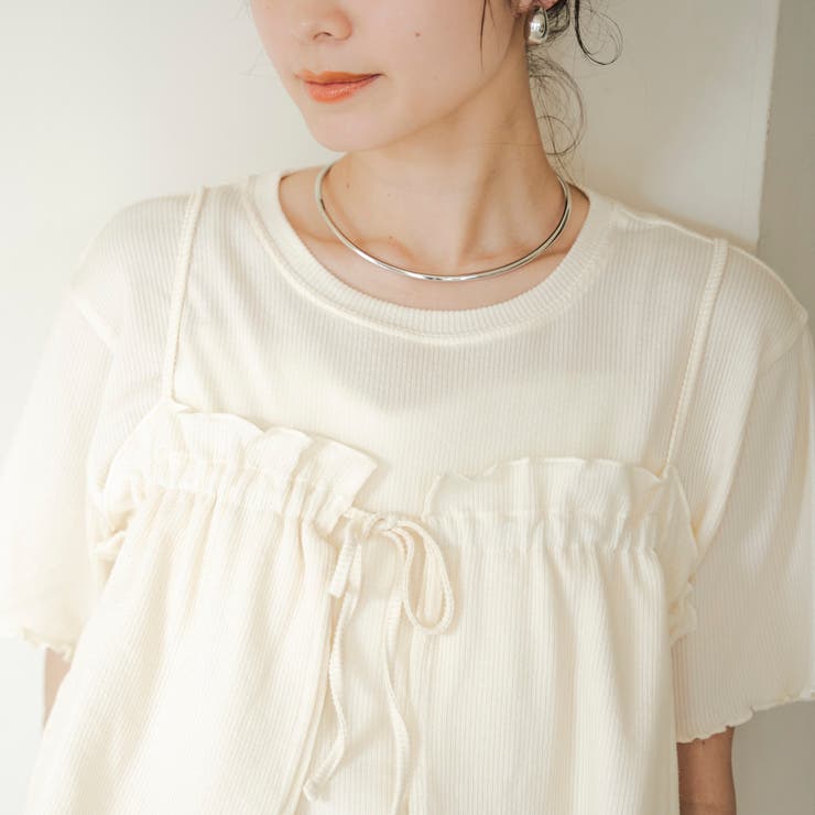 【セットアイテム】配色リブキャミソールセットTシャツ | coen【women】 | 詳細画像5 