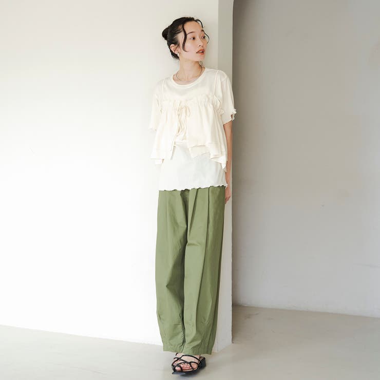 【セットアイテム】配色リブキャミソールセットTシャツ | coen【women】 | 詳細画像6 