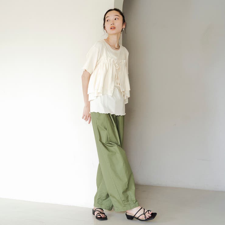 【セットアイテム】配色リブキャミソールセットTシャツ | coen【women】 | 詳細画像7 