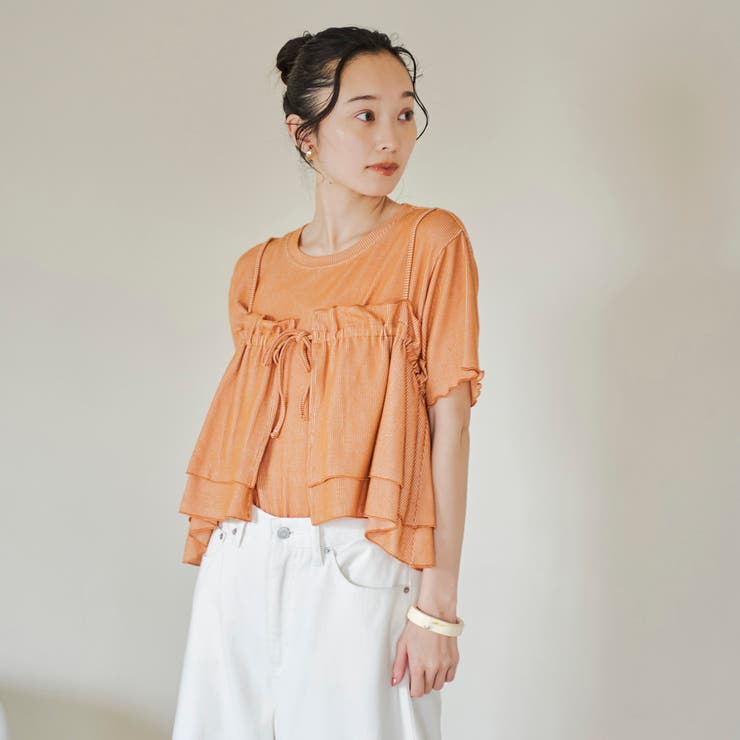 【セットアイテム】配色リブキャミソールセットTシャツ | coen【women】 | 詳細画像9 