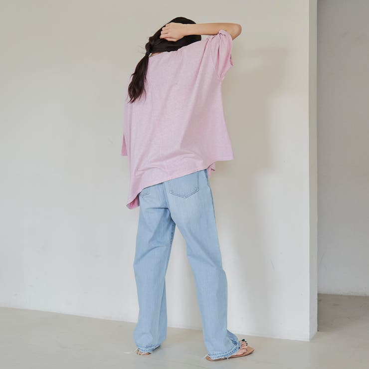杢オーバーダイロゴヴィンテージライクTシャツ[品番