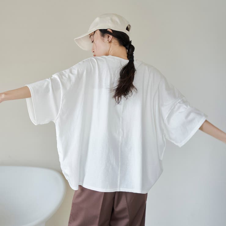 杢オーバーダイロゴヴィンテージライクTシャツ | coen【women】 | 詳細画像4 