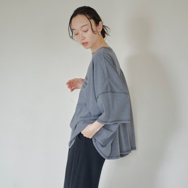 杢オーバーダイロゴヴィンテージライクTシャツ | coen【women】 | 詳細画像9 