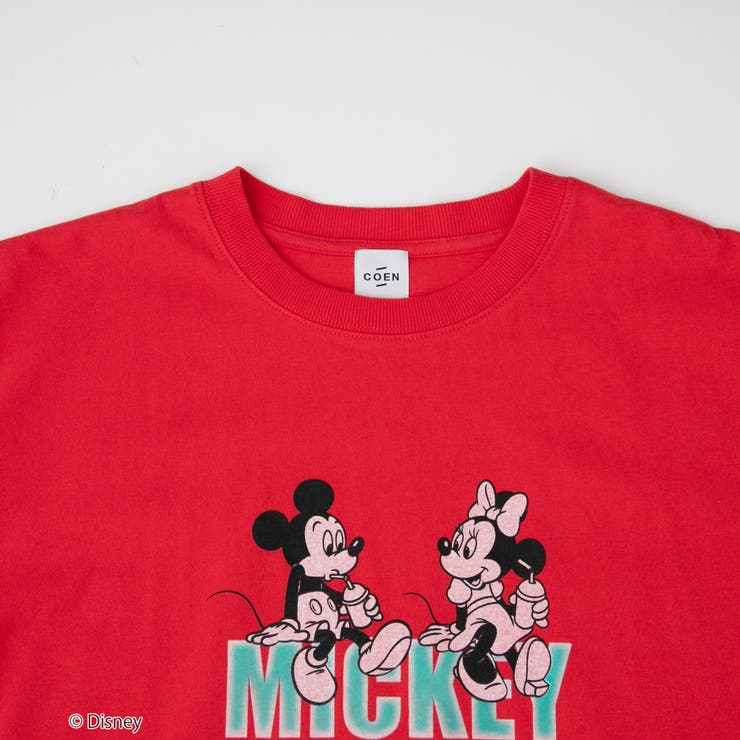 ミッキー＆ミニー コンパクトプリントTシャツ[品番