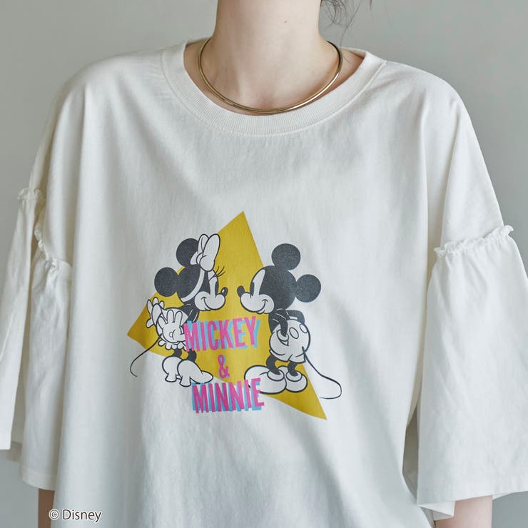 【MICKEY（ミッキー） / 別注】ミッキー＆ミニー袖フレアTシャツ | coen【women】 | 詳細画像5 