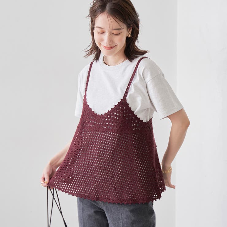 LT.GRAY | 【セットアイテム】クロシェVキャミセットT | coen【women】