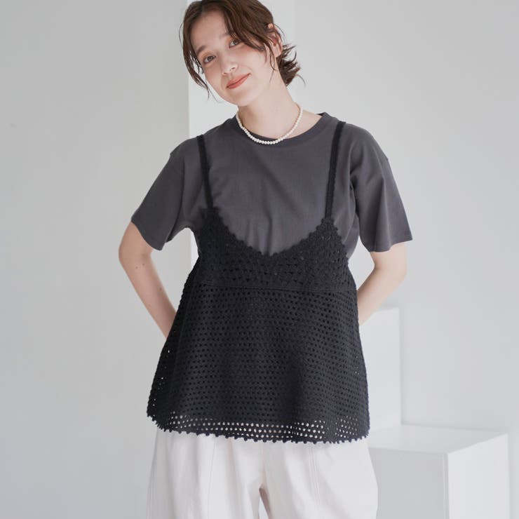 DK.GRAY | 【セットアイテム】クロシェVキャミセットT | coen【women】