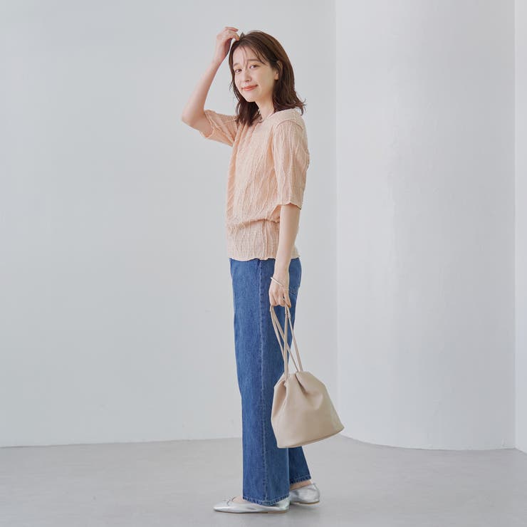 ナミナミジャガードメロー五分袖Tシャツ | coen【women】 | 詳細画像18 