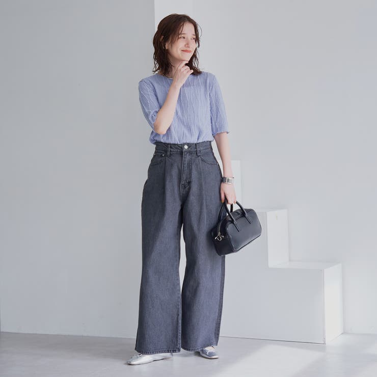 ナミナミジャガードメロー五分袖Tシャツ | coen【women】 | 詳細画像23 