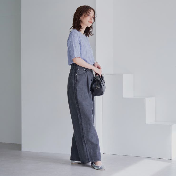 ナミナミジャガードメロー五分袖Tシャツ | coen【women】 | 詳細画像24 