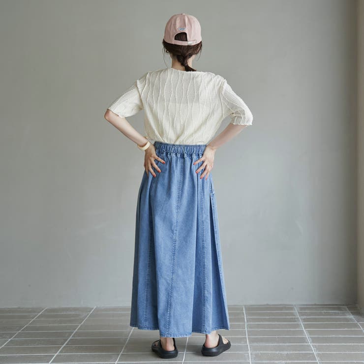 ナミナミジャガードメロー五分袖Tシャツ | coen【women】 | 詳細画像7 