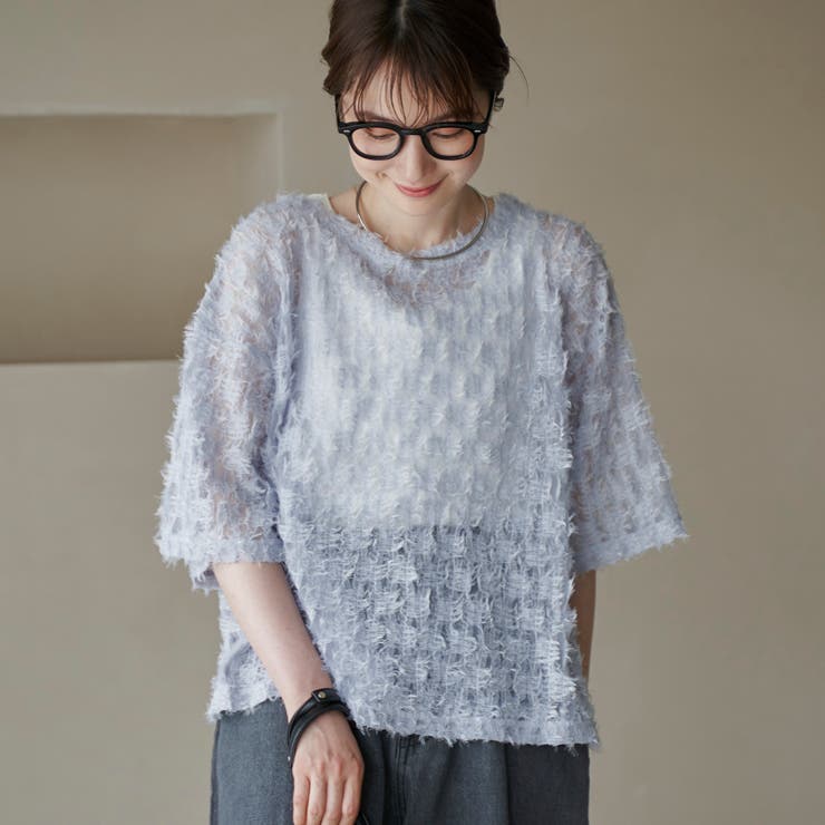 ◇【フェンディ】イタリー製FUR&レザーブルーカラー桜ドロップコサージュ◇ かの／大正桜乙女喫茶（ポニーテールヘアver．）【AOD515-KTP