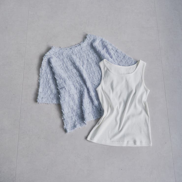 【セットアイテム】フェザーチュールプルオーバー＆タンクトップセット | coen【women】 | 詳細画像4 