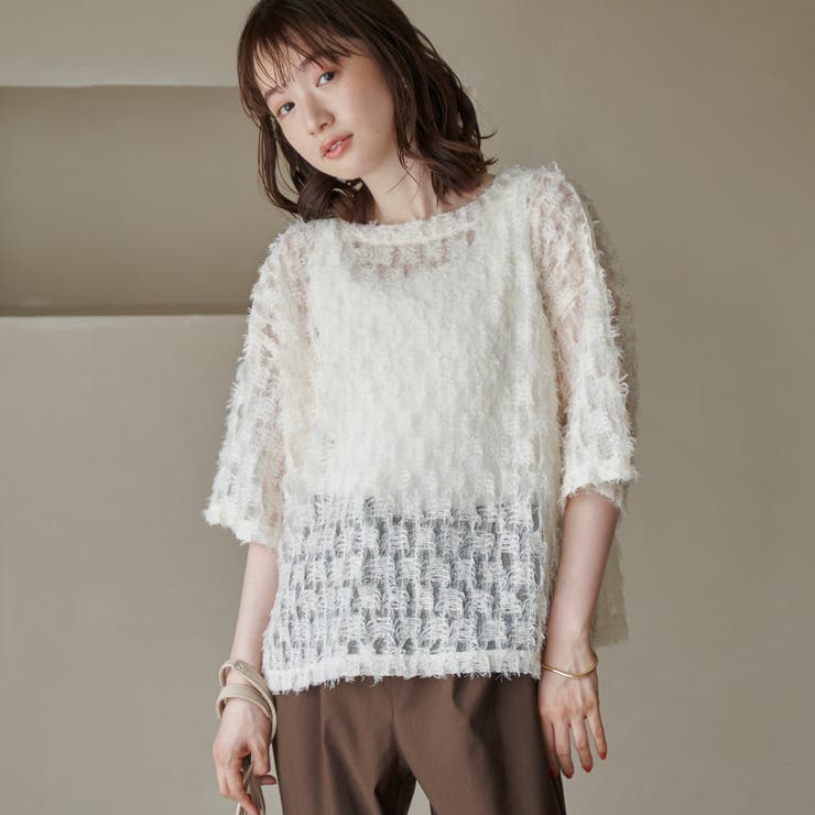 【セットアイテム】フェザーチュールプルオーバー＆タンクトップセット | coen【women】 | 詳細画像5 