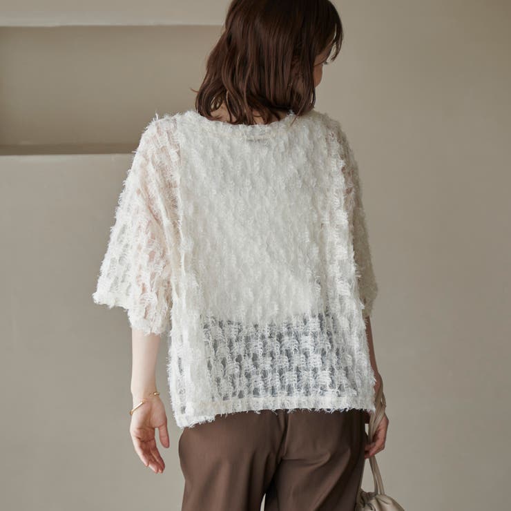 【セットアイテム】フェザーチュールプルオーバー＆タンクトップセット | coen【women】 | 詳細画像7 