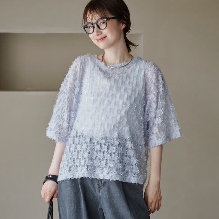 LT.BLUE | 【セットアイテム】フェザーチュールプルオーバー＆タンクトップセット | coen【women】