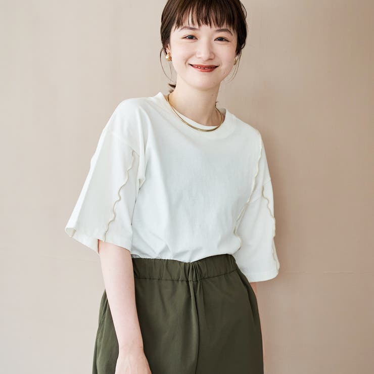 配色メローデザインTシャツ | coen【women】 | 詳細画像2 