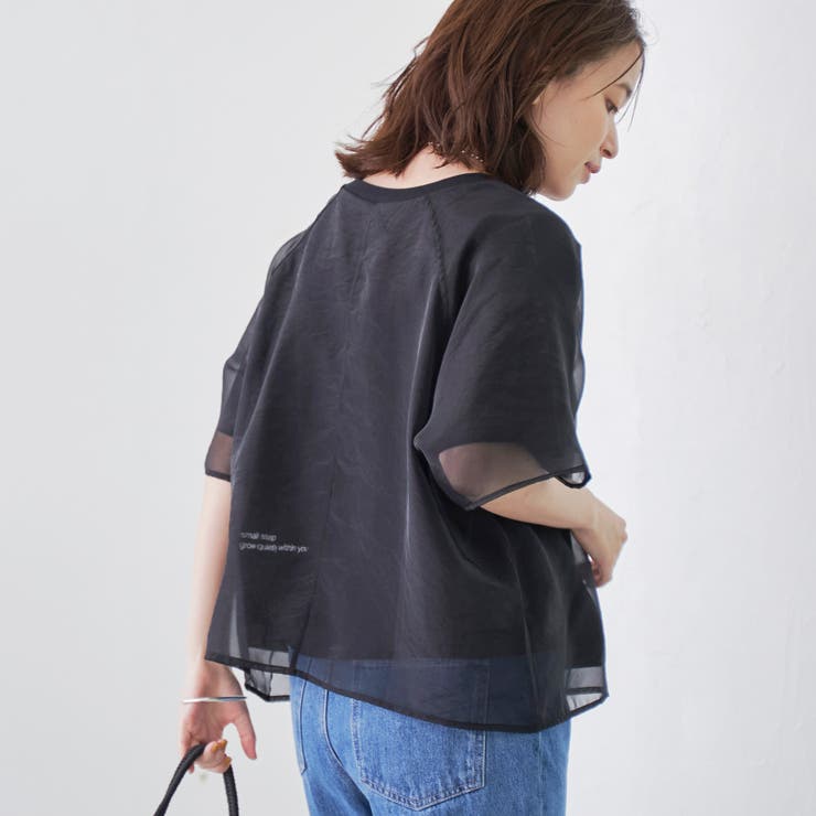 チビロゴ刺繍シアーオーバーTシャツ | coen【women】 | 詳細画像13 