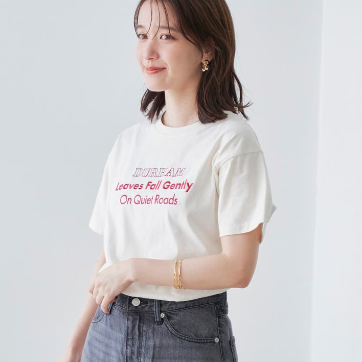配色ロゴ刺繍Tシャツ | coen【women】 | 詳細画像2 