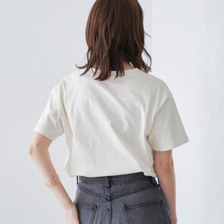 配色ロゴ刺繍Tシャツ | coen【women】 | 詳細画像4 