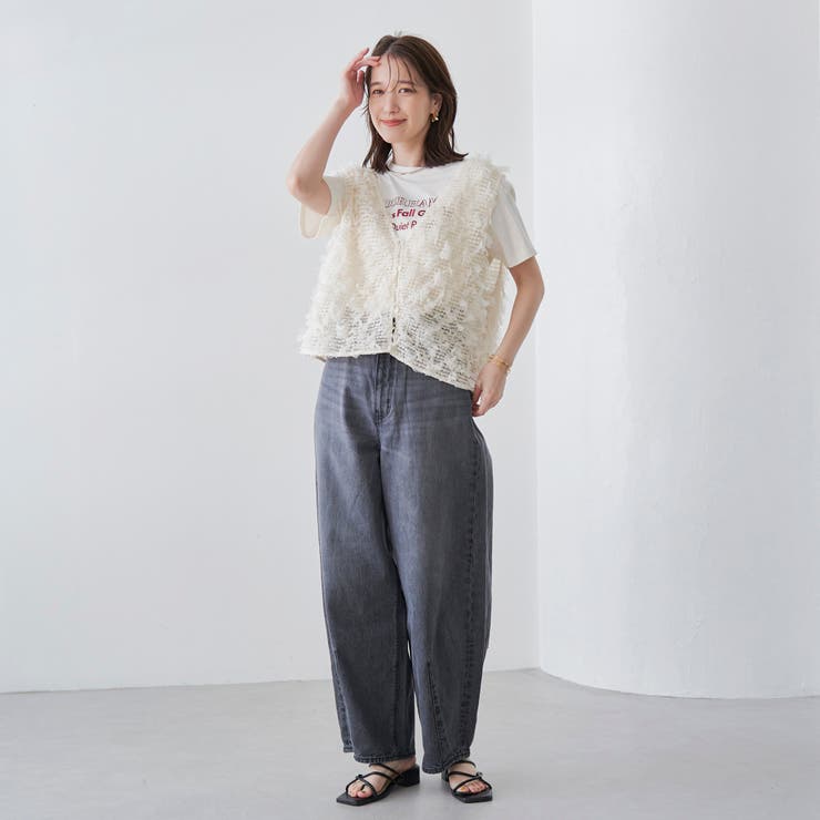 配色ロゴ刺繍Tシャツ | coen【women】 | 詳細画像6 