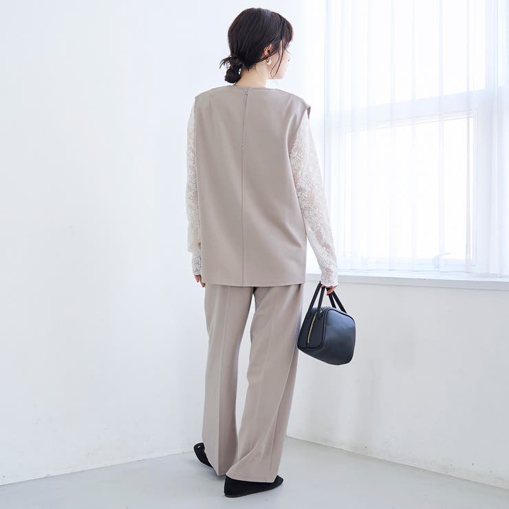 カットジョーゼット キーネックベスト | coen【women】 | 詳細画像10 