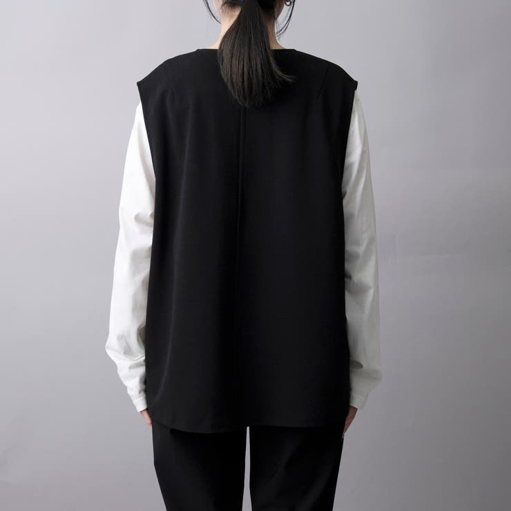 カットジョーゼット キーネックベスト | coen【women】 | 詳細画像16 