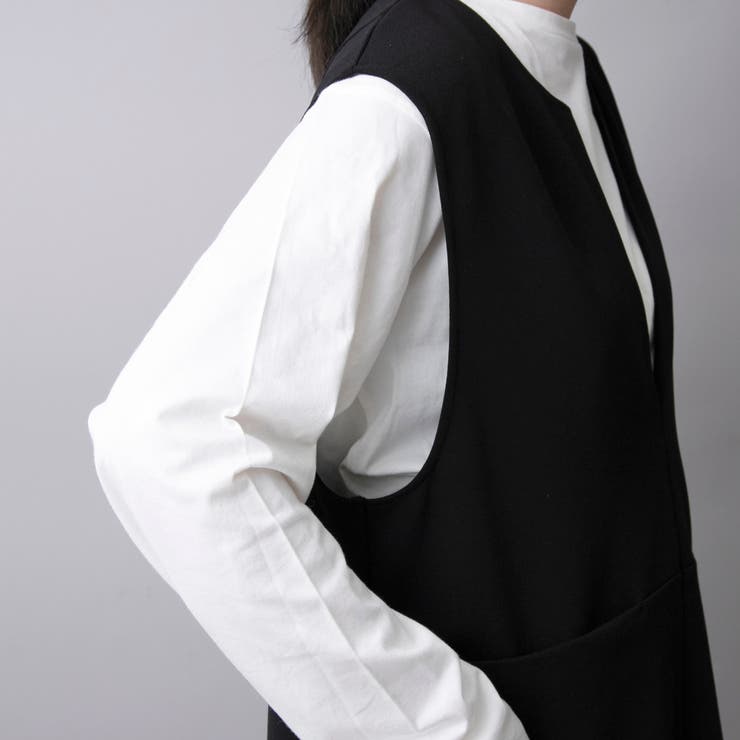 カットジョーゼット キーネックベスト | coen【women】 | 詳細画像18 