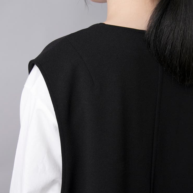 カットジョーゼット キーネックベスト | coen【women】 | 詳細画像20 