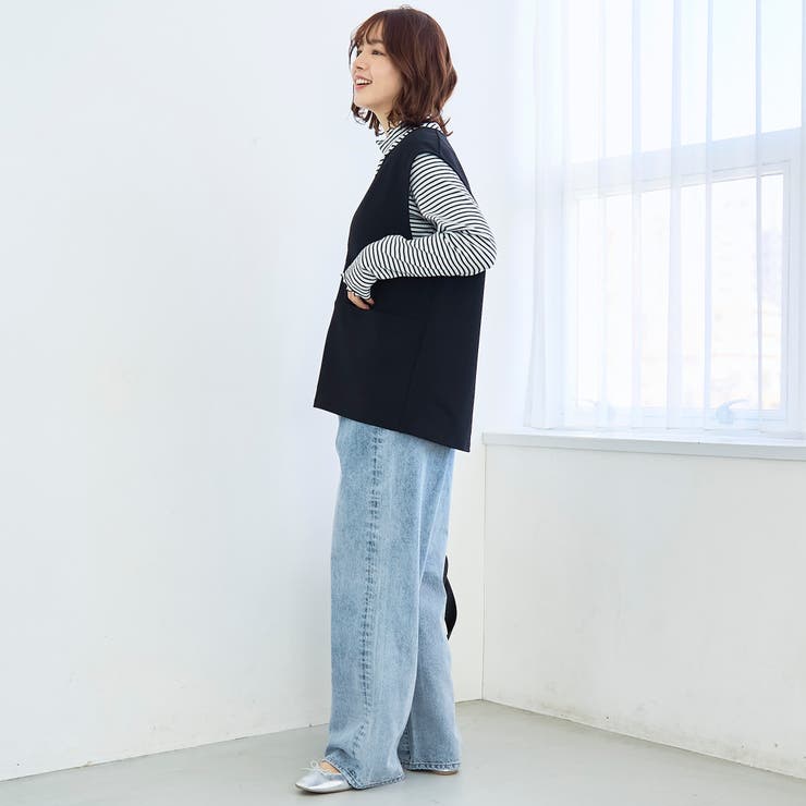 カットジョーゼット キーネックベスト | coen【women】 | 詳細画像3 