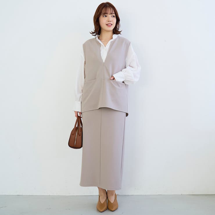 カットジョーゼット キーネックベスト | coen【women】 | 詳細画像7 