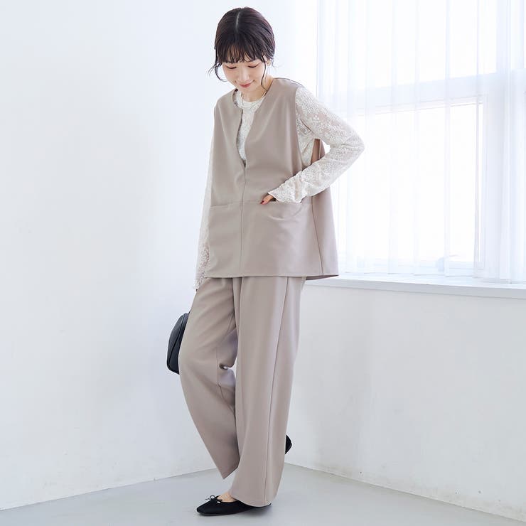 カットジョーゼット キーネックベスト | coen【women】 | 詳細画像9 