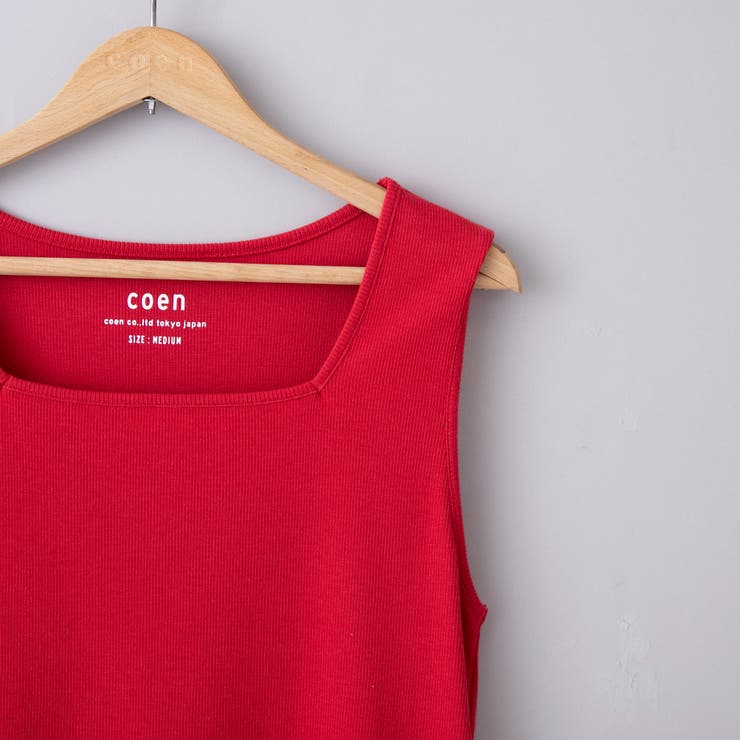 リブスクエアネックタンクトップ | coen【women】 | 詳細画像17 