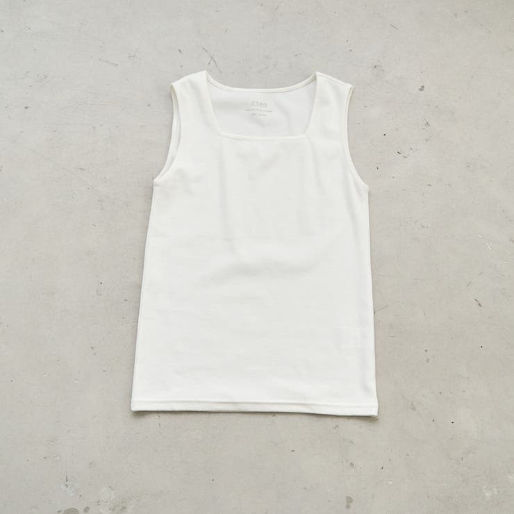 【新色登場 再入荷】リブスクエアネックタンクトップ（インフルエンサー紹介アイテム… | coen【women】 | 詳細画像13 