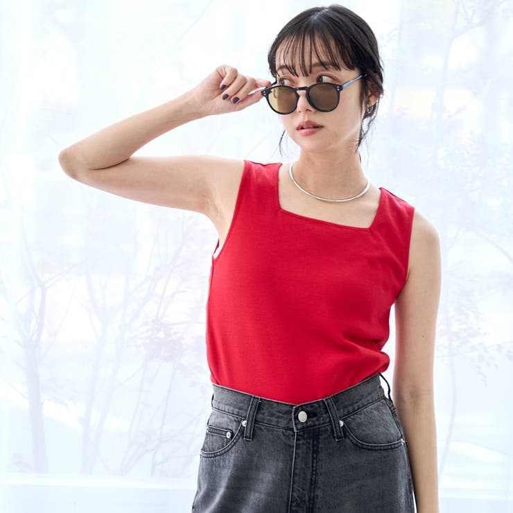 リブスクエアネックタンクトップ | coen【women】 | 詳細画像5 