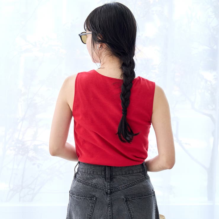 リブスクエアネックタンクトップ | coen【women】 | 詳細画像6 